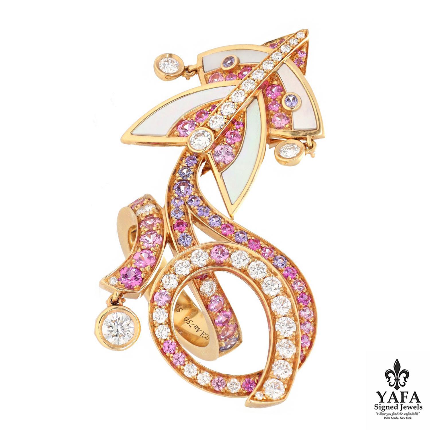 In Order to Render the Movement of the Flying Kite in the Best Possible Way, this Ring has Been Worked in High Relief: its Multiple Elements Placed at Different Levels Symbolizing  the Kite Flying in the Wind and its Unfurling Ribbons. The