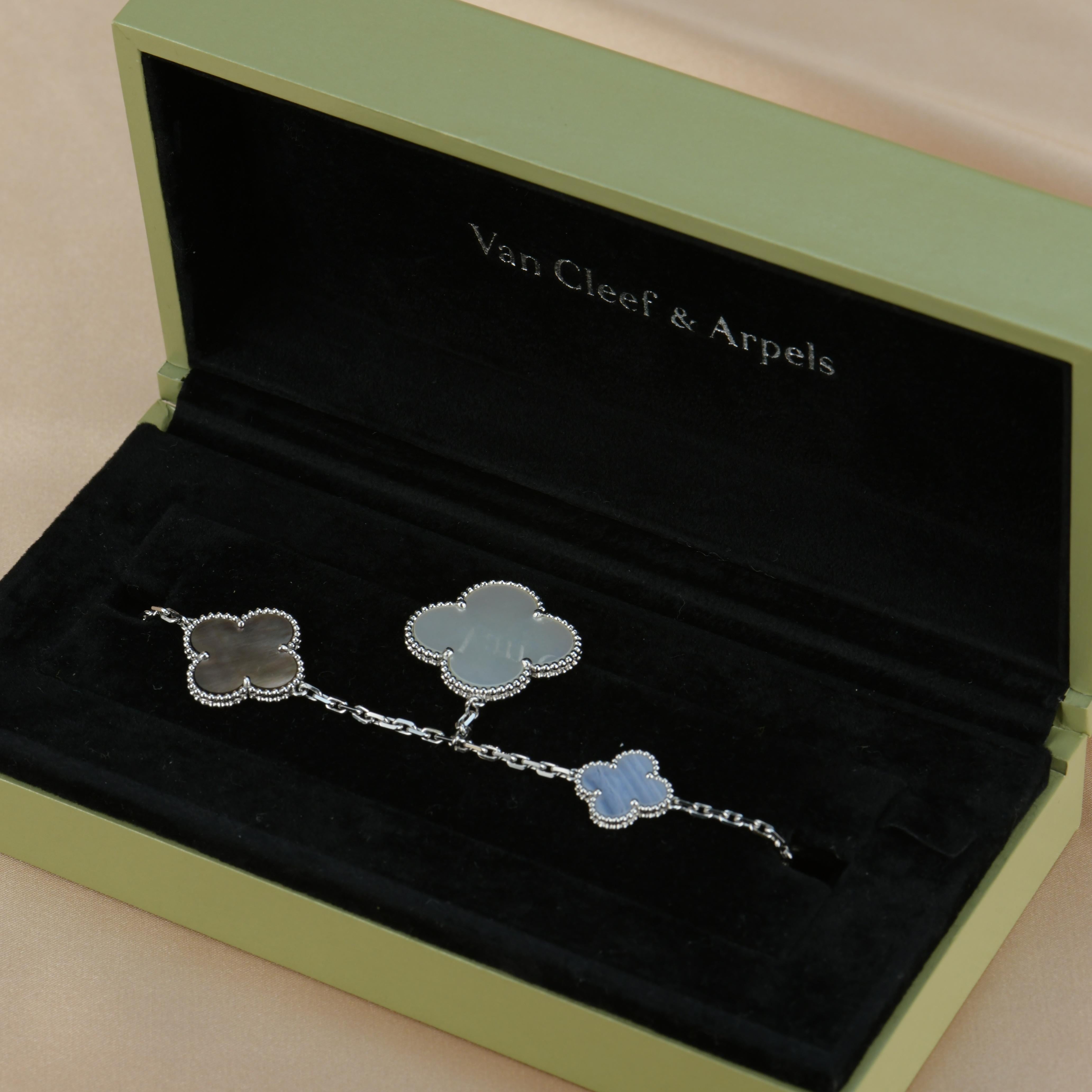 Van Cleef & Arpels Chalzedon-Perlmutt-Magie Alhambra-Armband 1