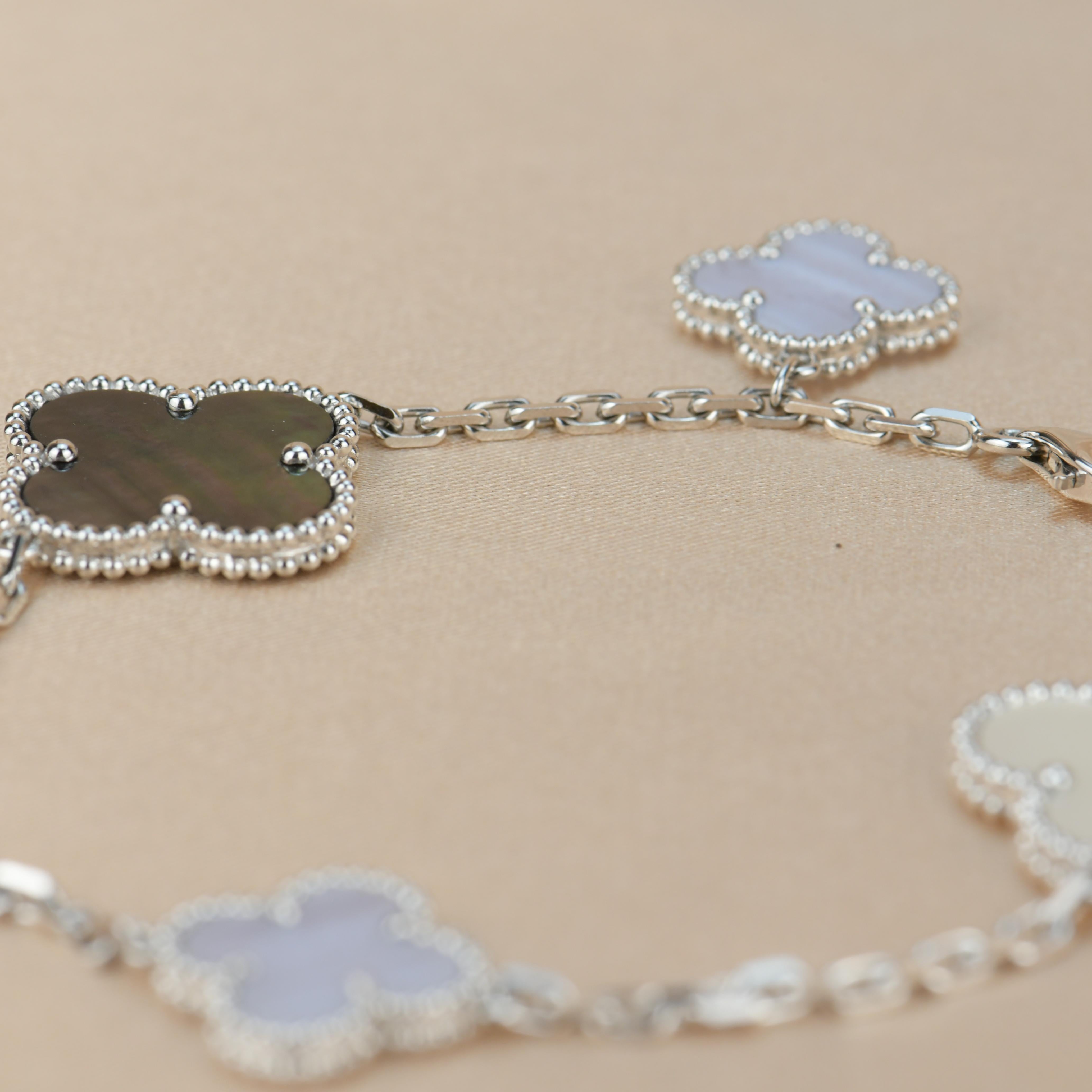 Van Cleef & Arpels Chalzedon-Perlmutt-Magie Alhambra-Armband 3