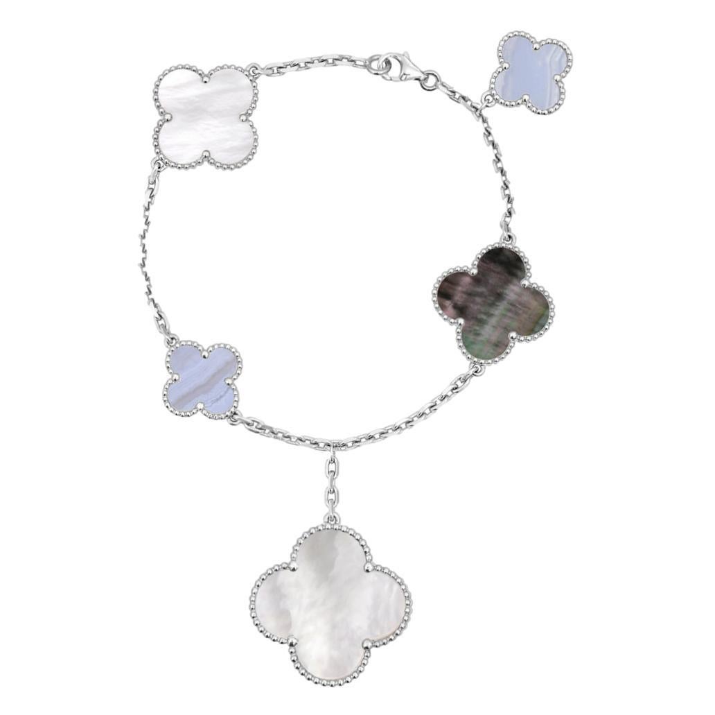 Van Cleef & Arpels Chalzedon-Perlmutt-Magie Alhambra-Armband