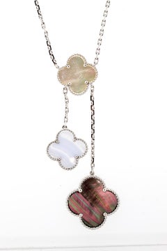 Van Cleef & Arpels Chalcedony Mother of Pearl Magic Alhambra Necklace