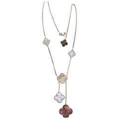 Van Cleef & Arpels Chalcedony Mother of Pearl Magic Alhambra Necklace