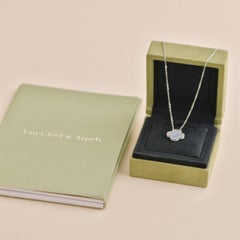 Van Cleef & Arpels Chalcedony White Gold Vintage Alhambra Pendant Necklace
