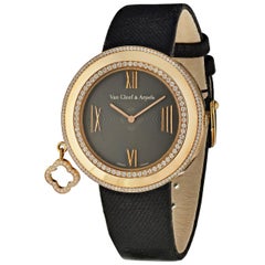 Van Cleef & Arpels Charms 18 Karat Rose Gold Ladies HH26887 Diamond Bezel Watch