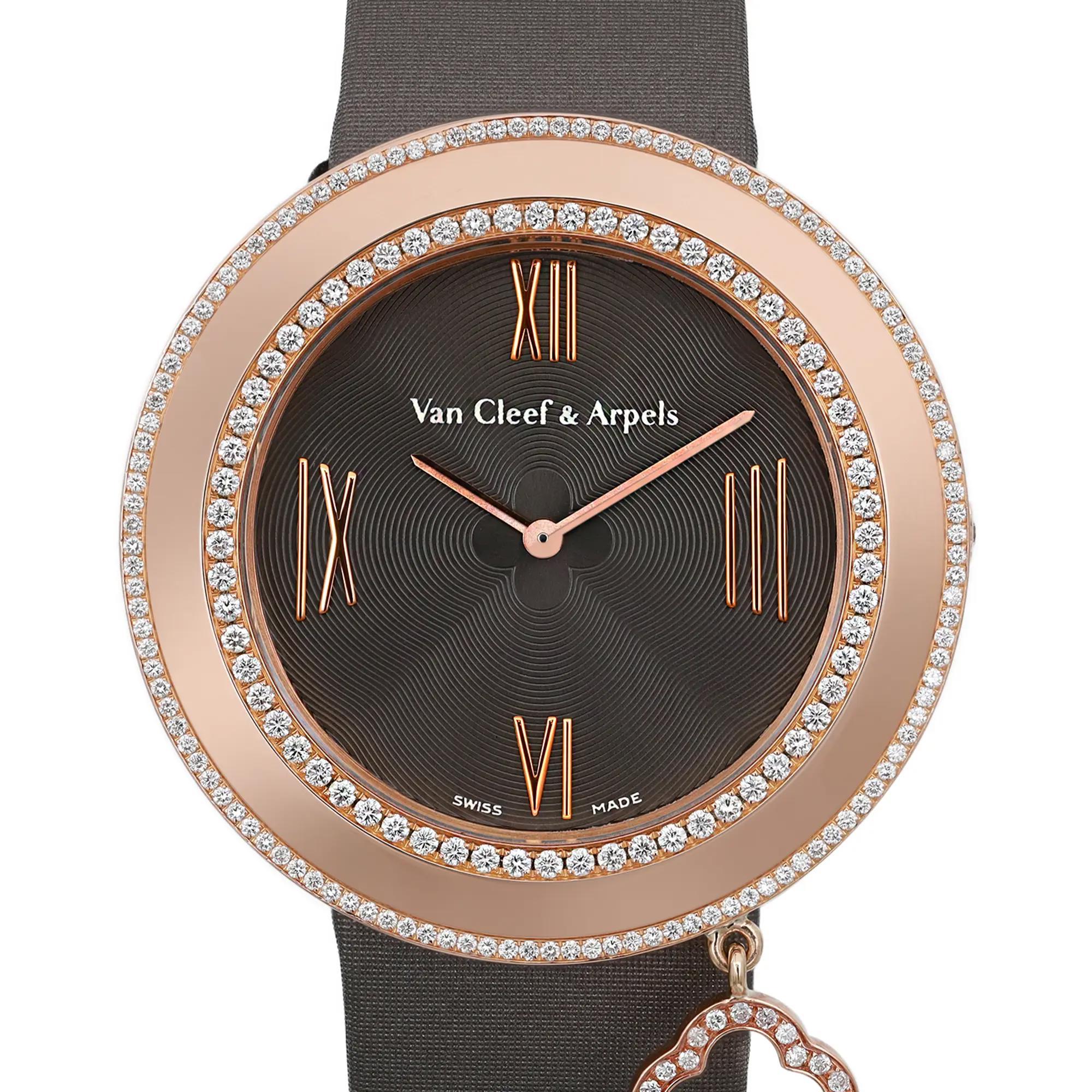 Pre-owned. Excellent condition. No original box and papers. It comes with a chronostore box. 2 year warranty.

Van Cleef & Arpels Charms Wristwatch (Model: VCARN01400)
General Information
Brand: Van Cleef & Arpels
Model: Charms
Model Number: