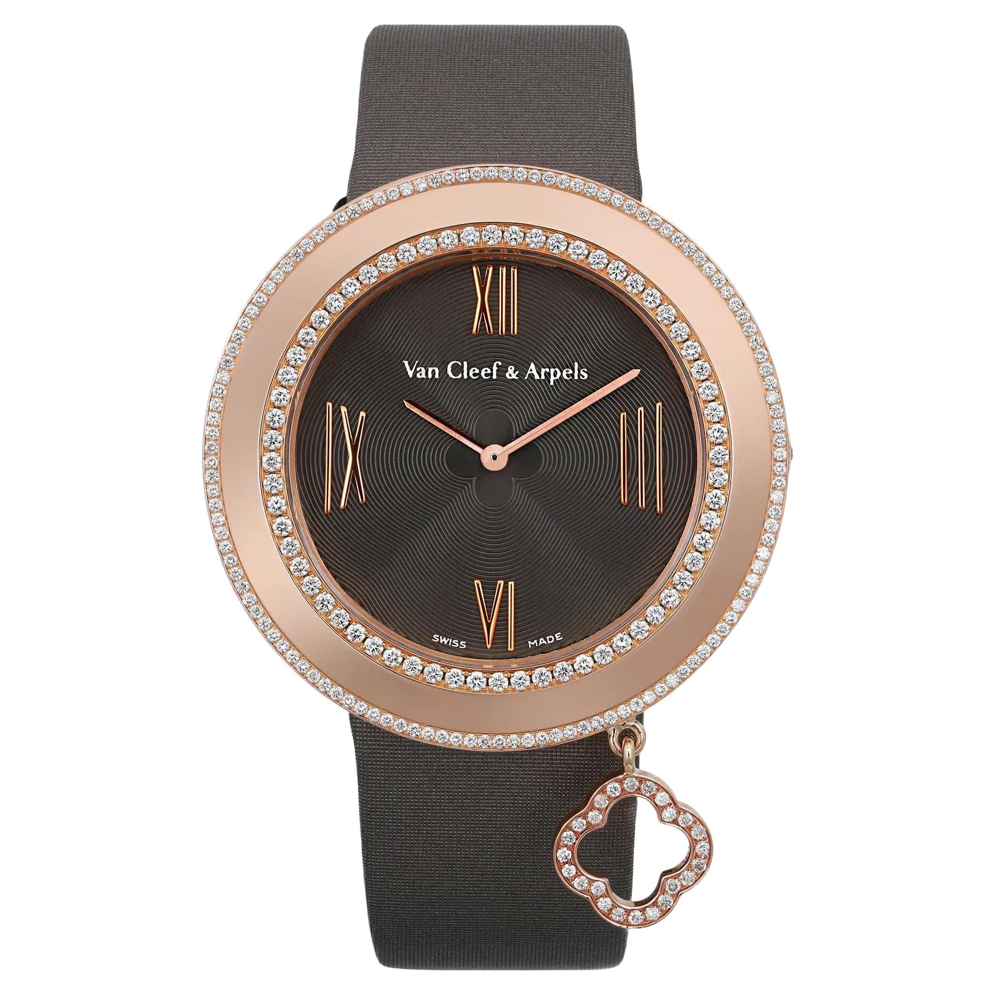 Van Cleef & Arpels Charms 38MM 18K Roségold Diamant-Uhr VCARN01400