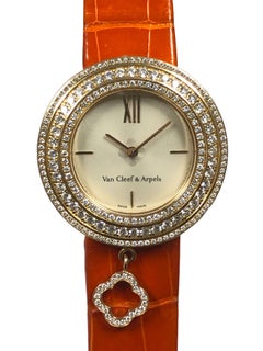 Van Cleef & Arpels "Charms" large Diamond and Rose Gold Wrist Watch