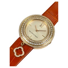 Van Cleef & Arpels "Charms" large Diamond and Rose Gold Wrist Watch
