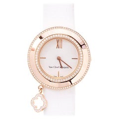 Van Cleef & Arpels Charms Pink Gold Diamond Watch