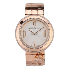 Van Cleef & Arpels Charms Montre à quartz en or rose et diamants VCARN5LF00