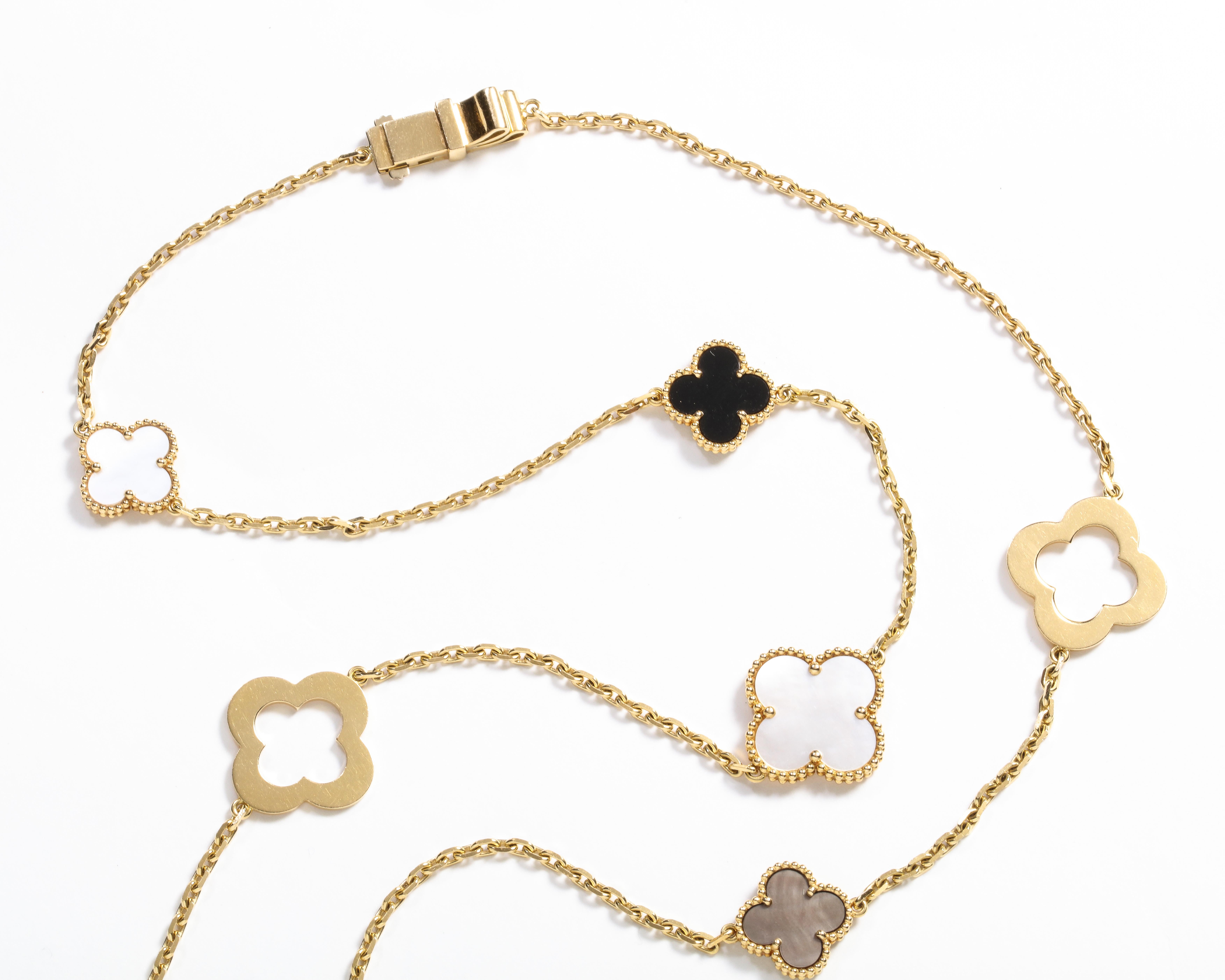 Van Cleef & Arpels & Chloe, a Rare, Limited-Edition 18K Gold Alhambra Necklace 3
