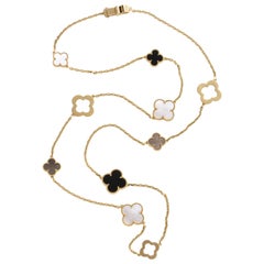 Vintage Van Cleef & Arpels & Chloe, a Rare, Limited-Edition 18K Gold Alhambra Necklace