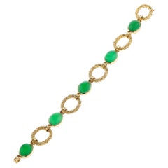 Van Cleef & Arpels Bracelet à maillons en chrysoprase et or 18 carats