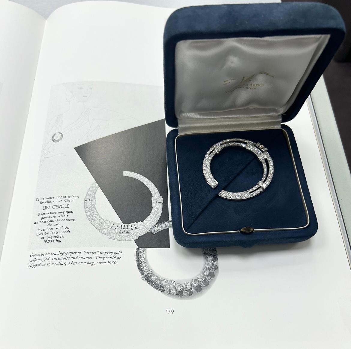 Van Cleef & Arpels Circles of Diamond Clip For Sale 2