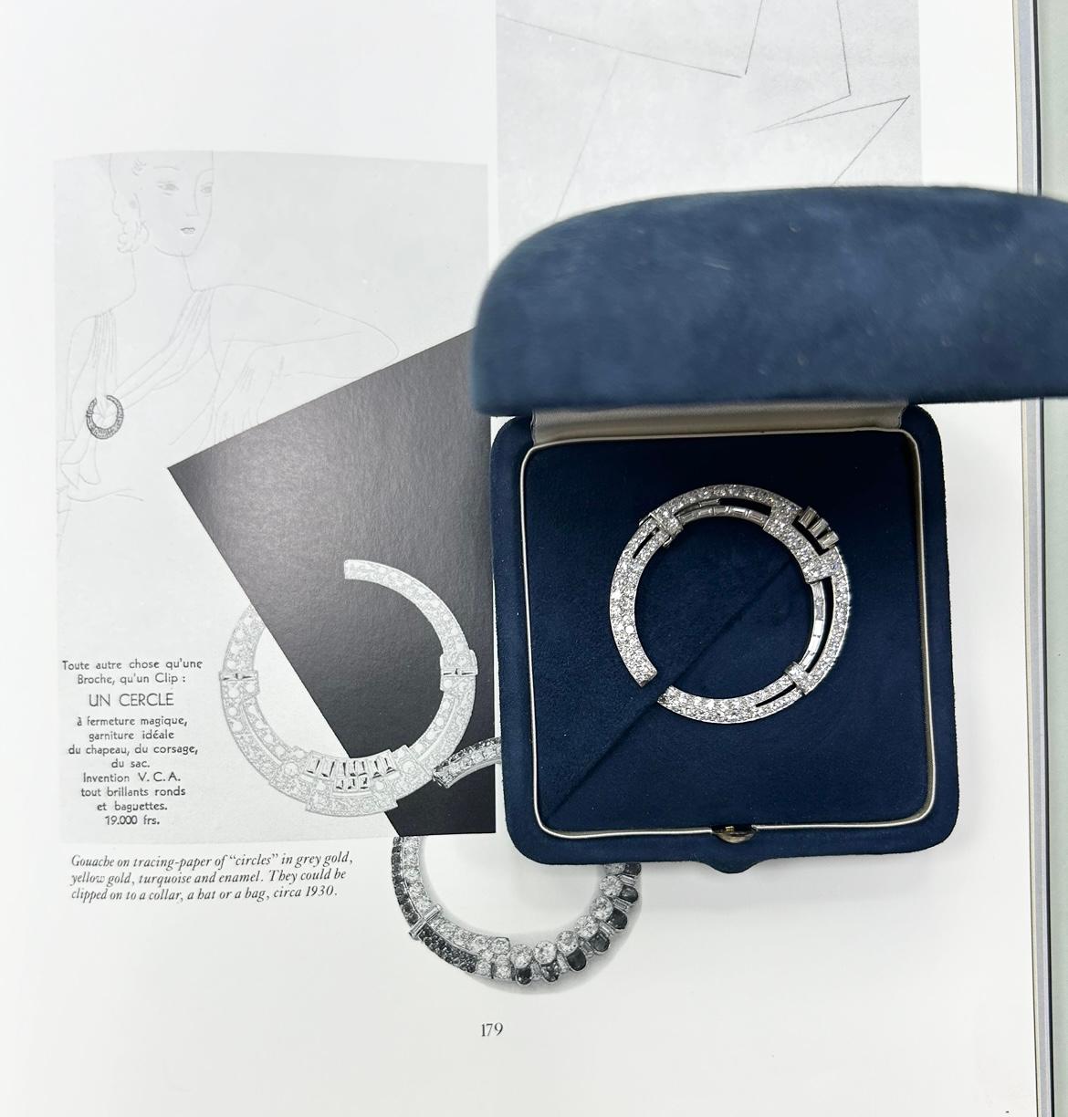 Van Cleef & Arpels Circles of Diamond Clip For Sale 3