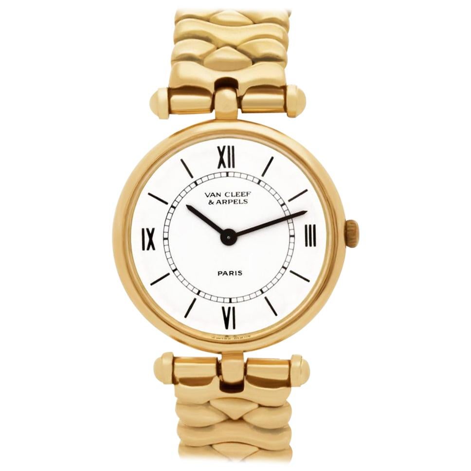 Van Cleef & Arpels Classic 18601cc1, White Dial, Certified For Sale