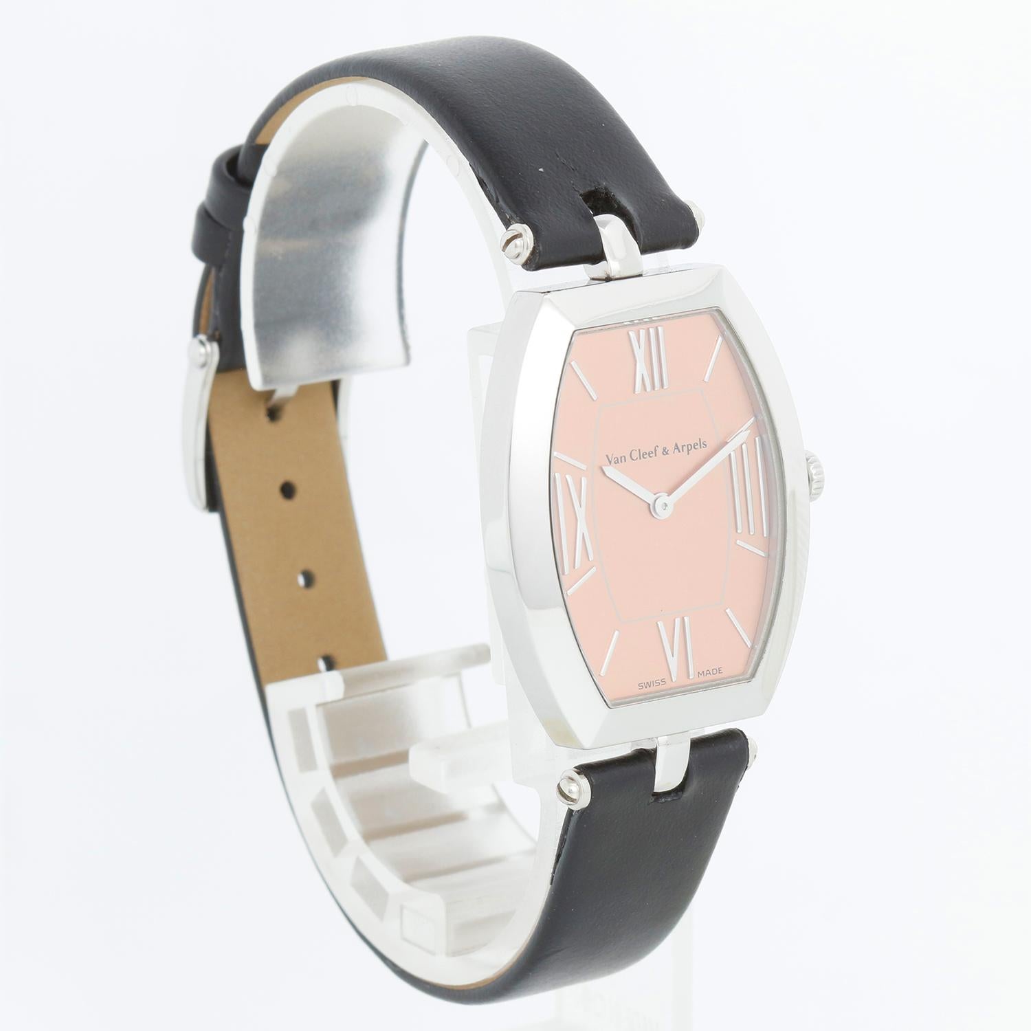 Van Cleef & Arpels Classic Ladies Stainless Steel Watch Ref. 5363106 - Quartz. Stainless steel case ( 26 mm x 33 mm) ; caseback inscription 