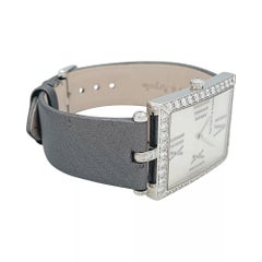 Van Cleef & Arpels "Classique Arpels" Watch, Diamonds and Satin Bracelet