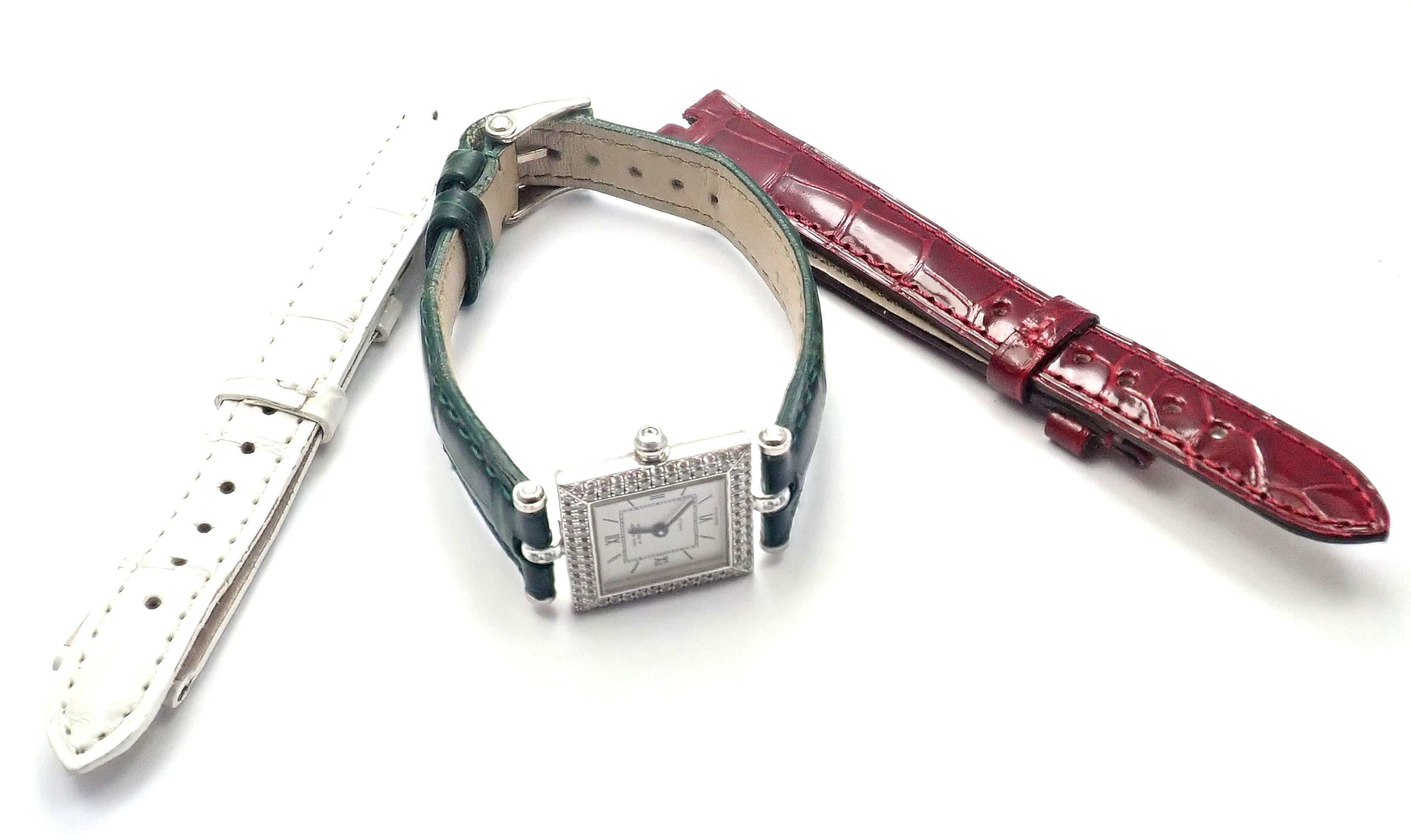 Van Cleef & Arpels Classique Diamant Weißgold Uhr (Brillantschliff)