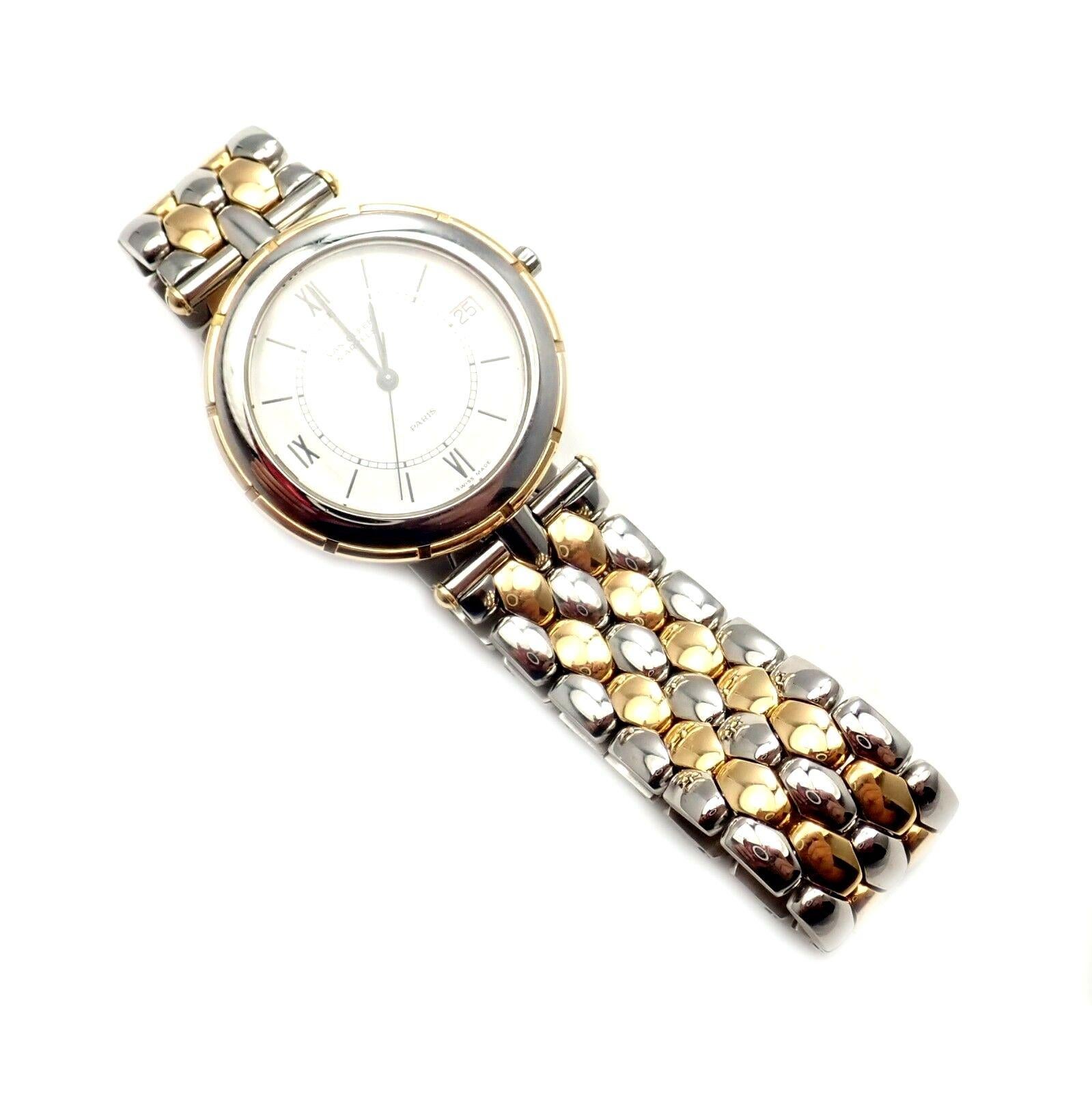 Van Cleef & Arpels Classique Quartz Gold and Stainless Steel Watch In Excellent Condition In Holland, PA