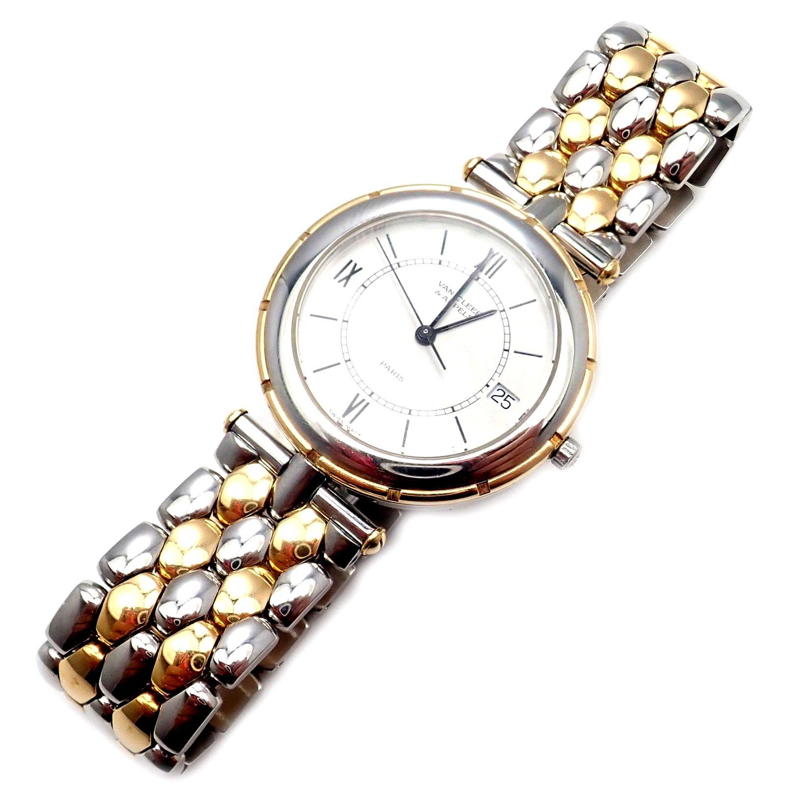 Van Cleef & Arpels Classique Quartz Gold and Stainless Steel Watch 3
