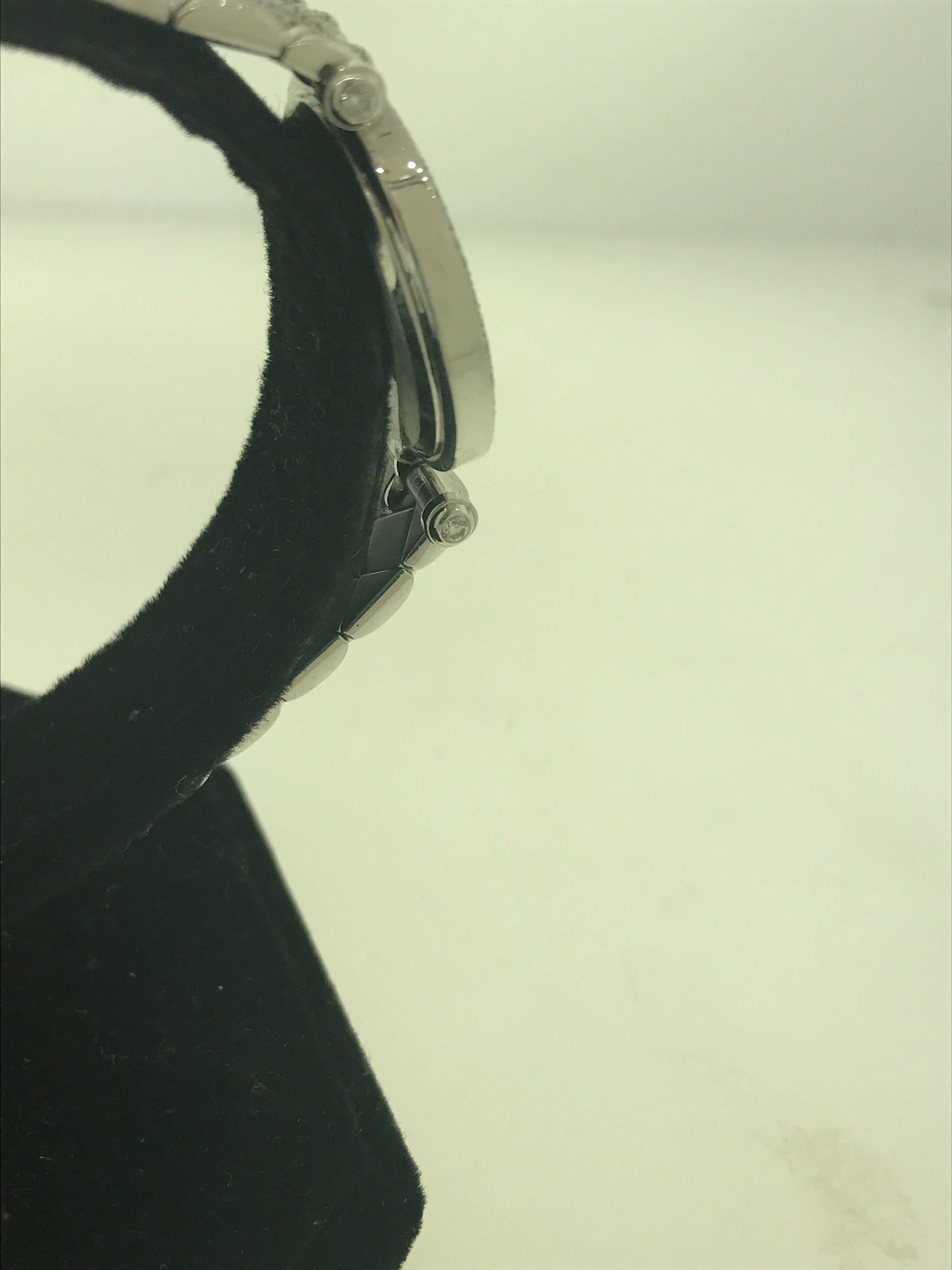 Van Cleef & Arpels Classique White Gold and Diamond Bracelet Watch 322632 B2 For Sale 1
