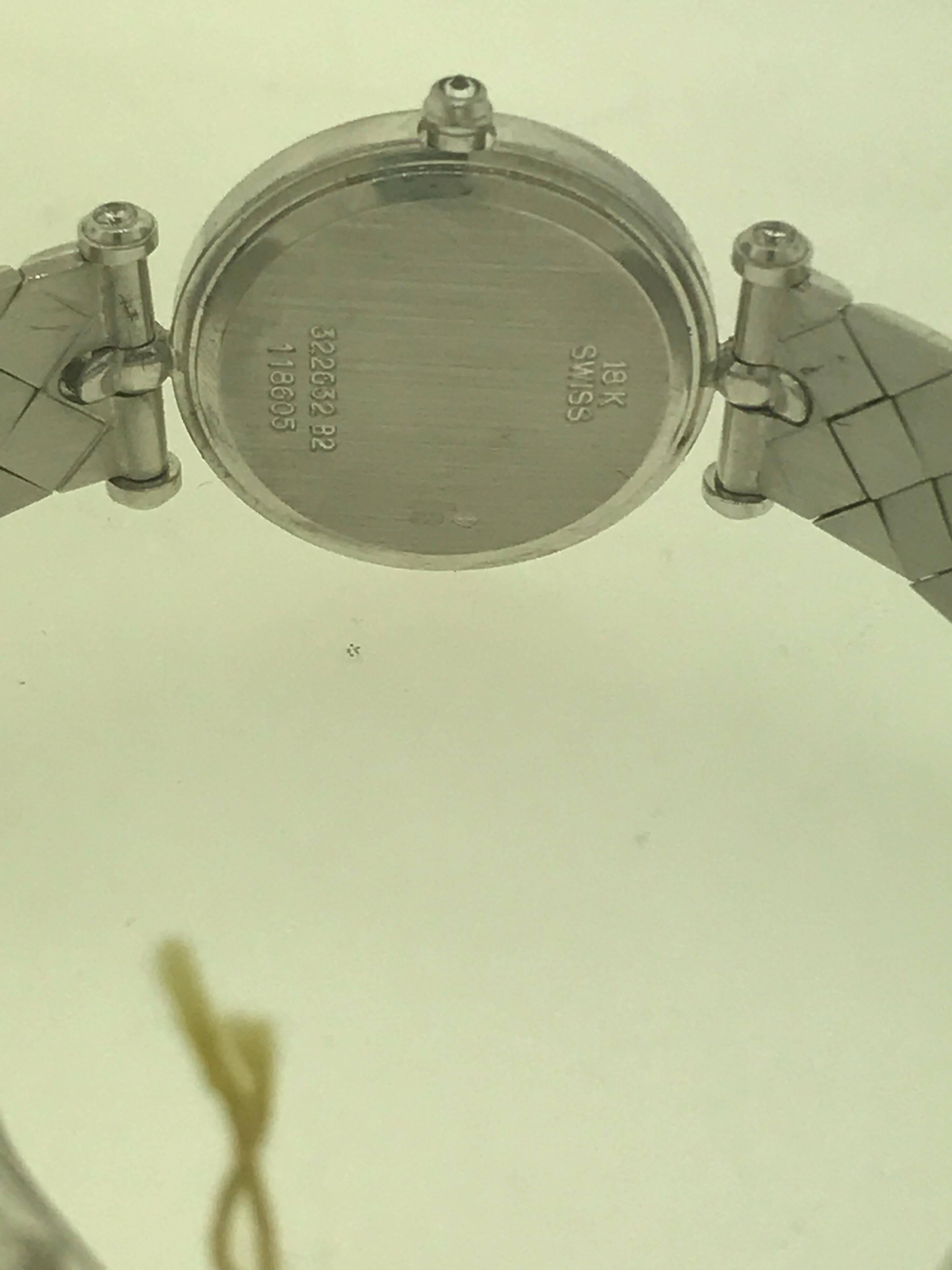 Van Cleef & Arpels Classique White Gold and Diamond Bracelet Watch 322632 B2 For Sale 4