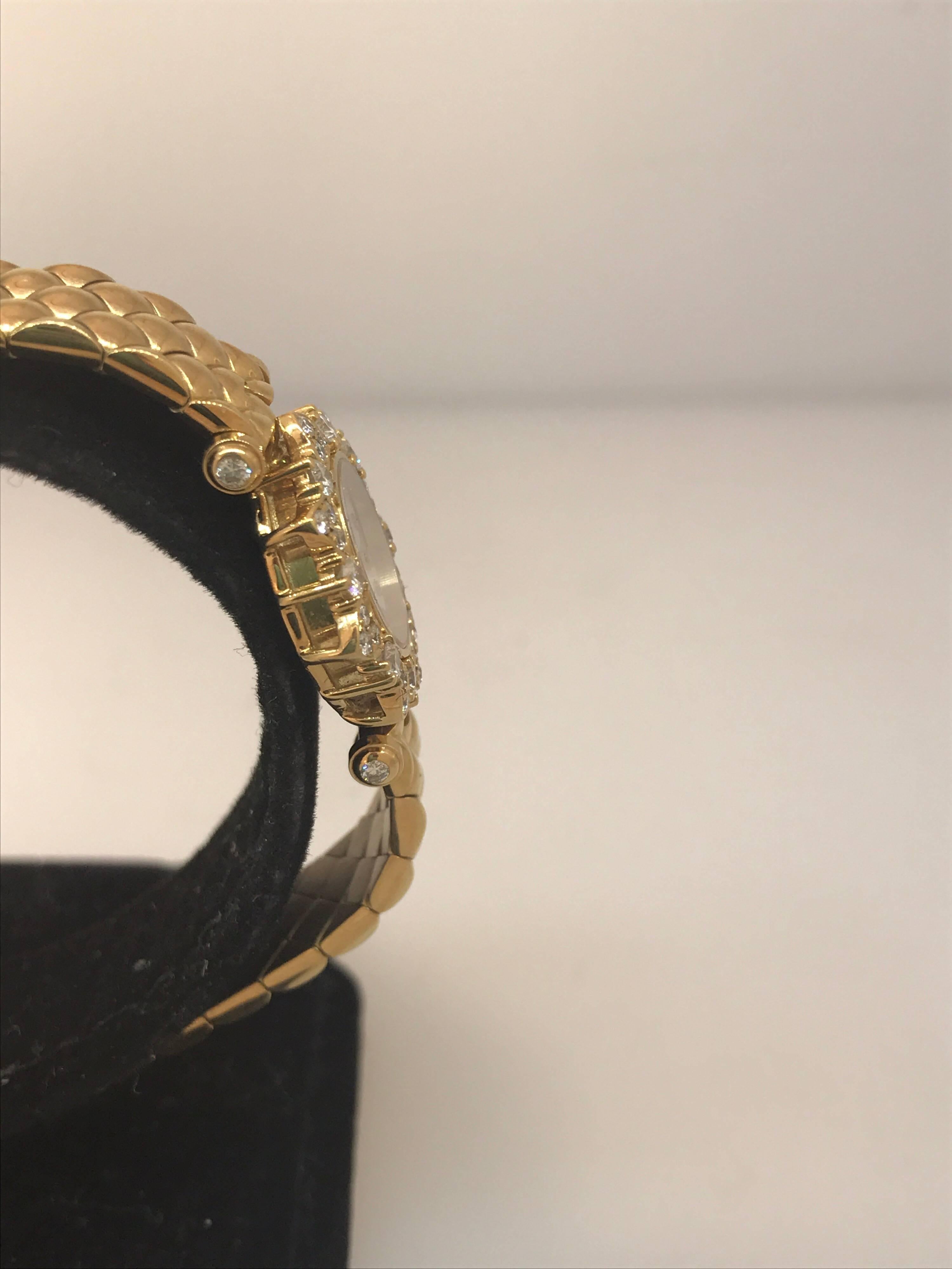 Van Cleef & Arpels Classique Yellow Gold & Diamond Bracelet Ladies Watch 130955 For Sale 1