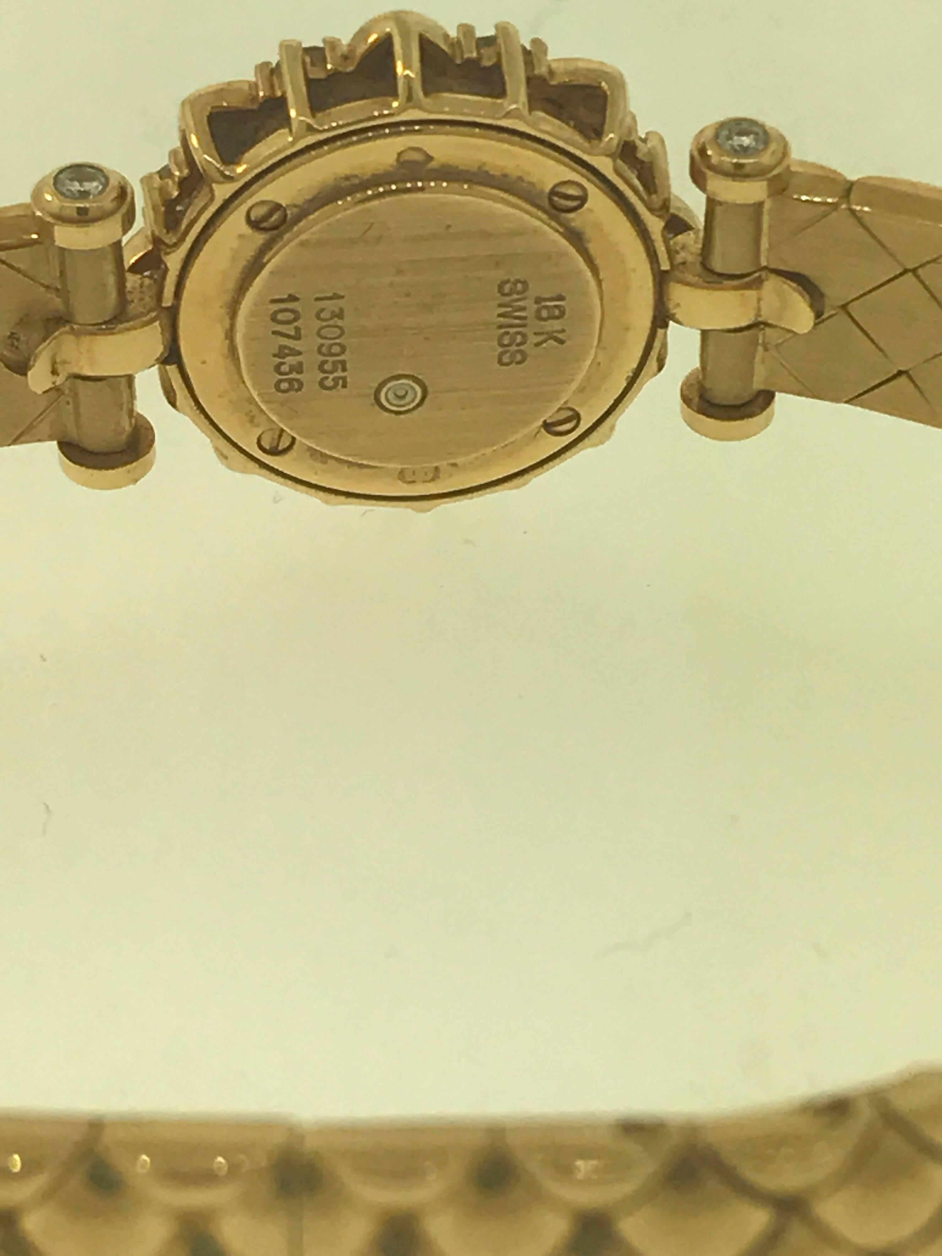 Van Cleef & Arpels Classique Yellow Gold & Diamond Bracelet Ladies Watch 130955 For Sale 3