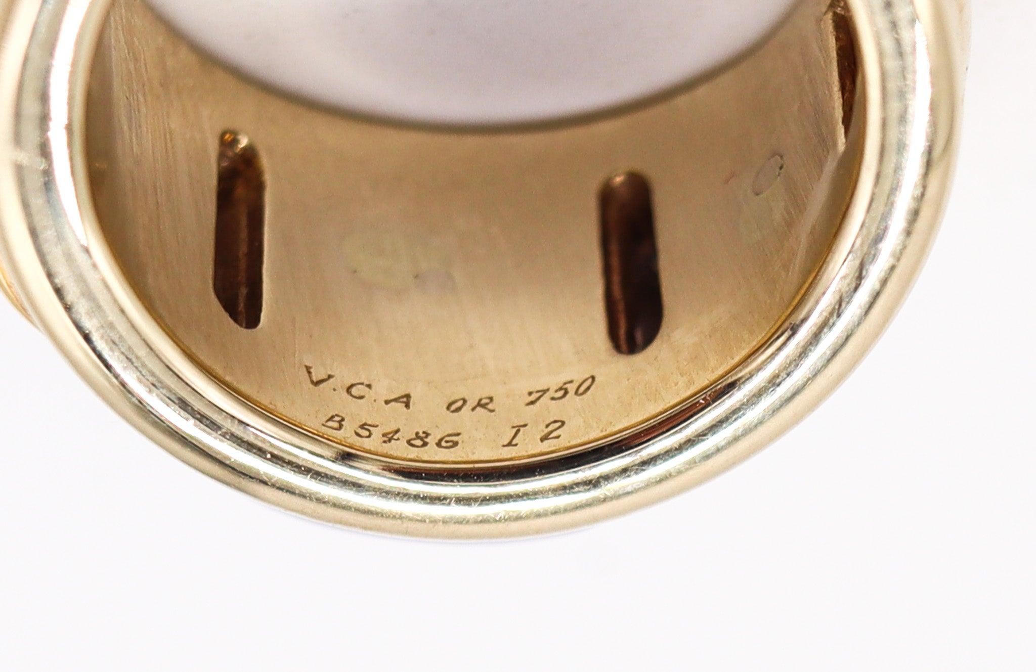 VAN CLEEF & ARPELS Anillo de Cóctel de Oro Amarillo de 18 Kt con Lapislázuli y Diamantes VS Corte brillante en venta