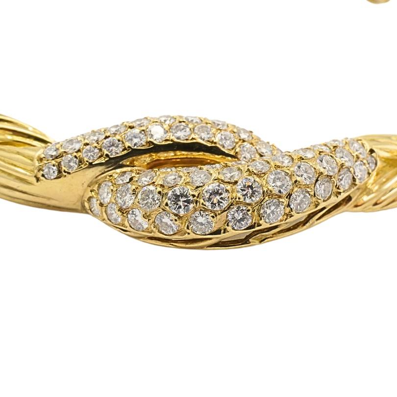 Van Cleef & Arpels Collar Necklace 18k Gold Diamond For Sale 8