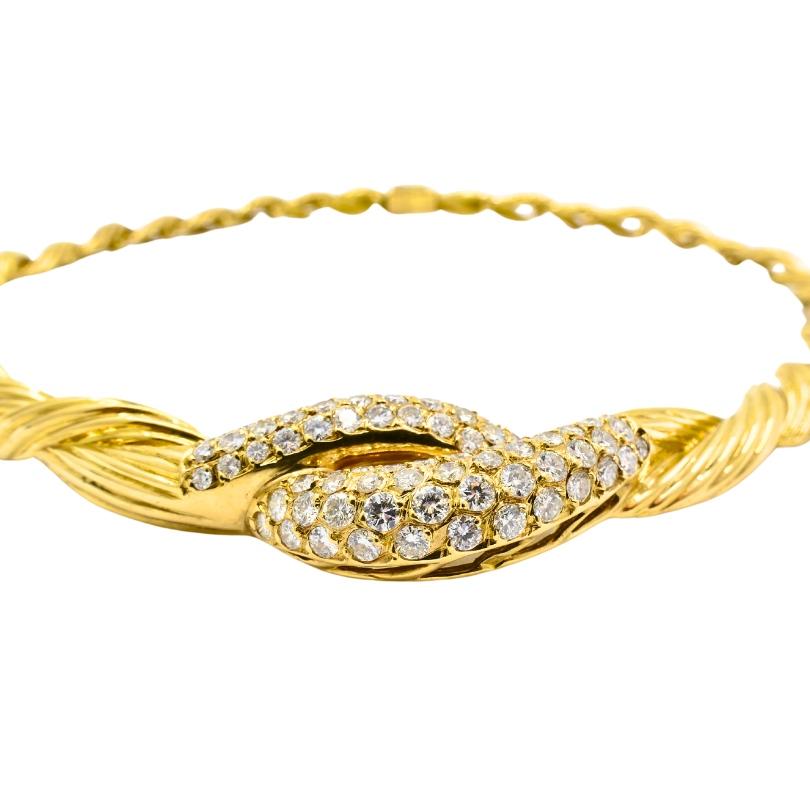 Van Cleef & Arpels Collar Necklace 18k Gold Diamond For Sale 1