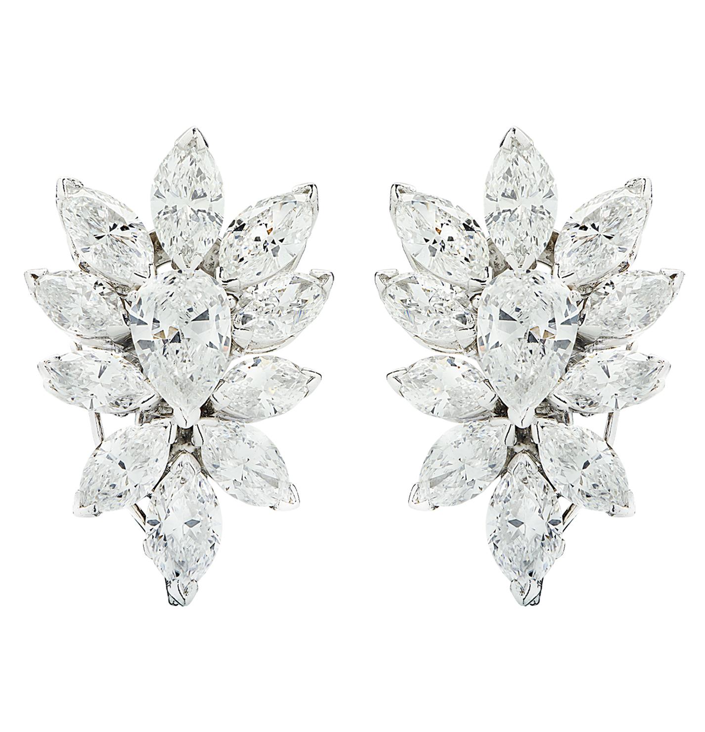 Van Cleef & Arpels Colombian Emerald & 12 Carat Diamond Day & Night Earrings 6
