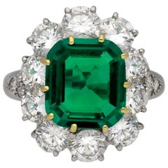 Van Cleef & Arpels Colombian Emerald and Diamond Ring, American, circa 1980