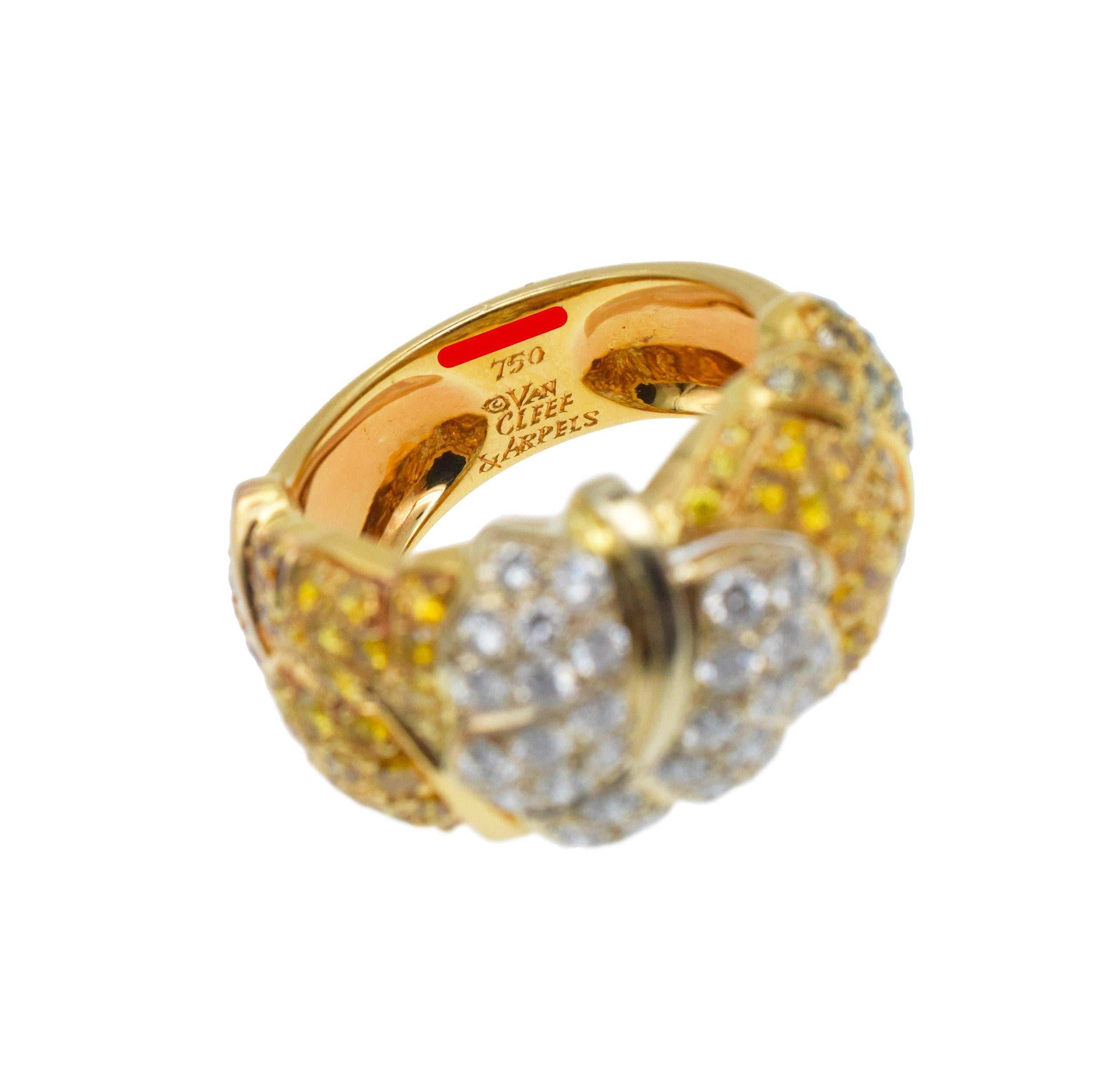Conjunto de pulsera y anillo Van Cleef & Arpels Color Diamond Foliage Motif en venta 5