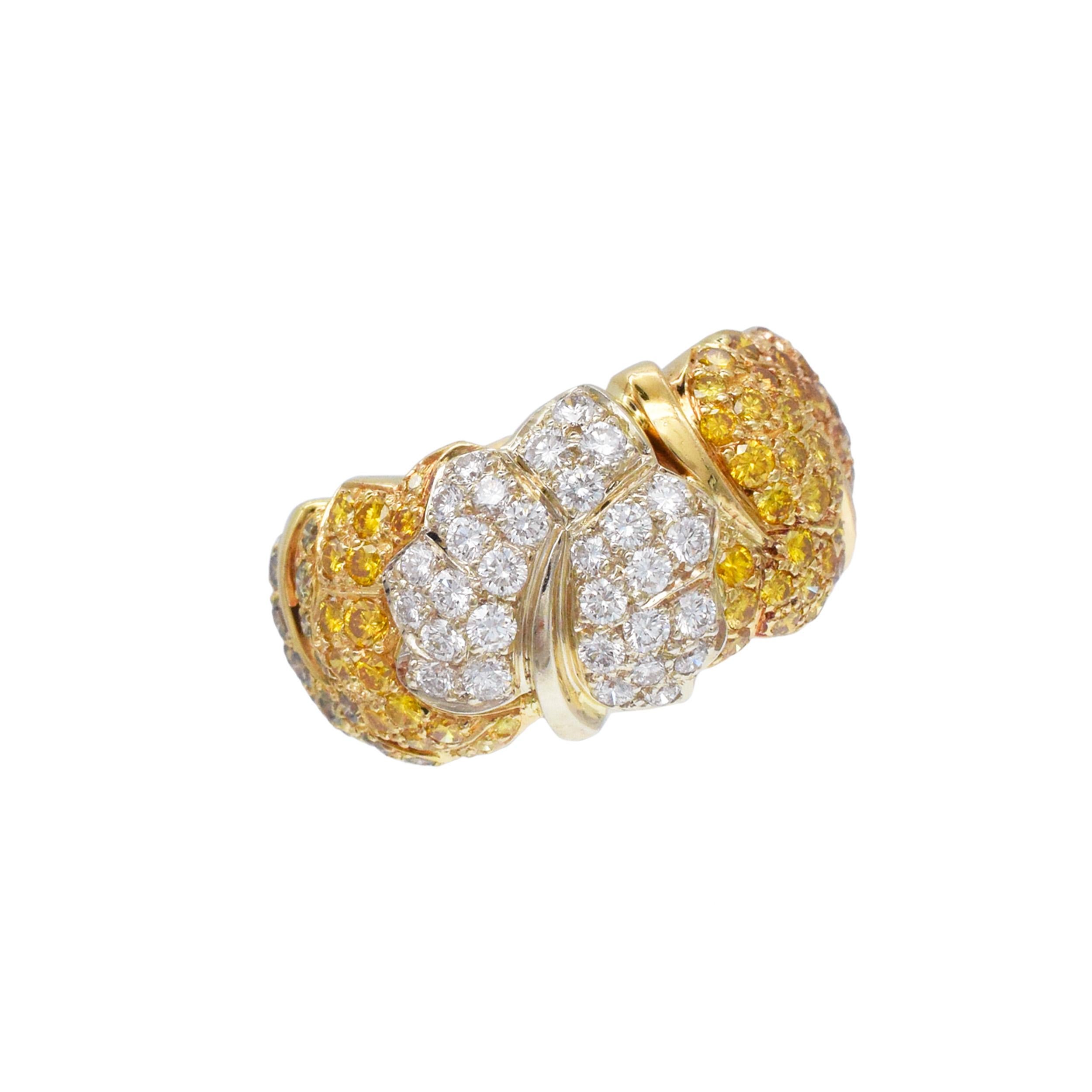 Conjunto de pulsera y anillo Van Cleef & Arpels Color Diamond Foliage Motif en venta 6