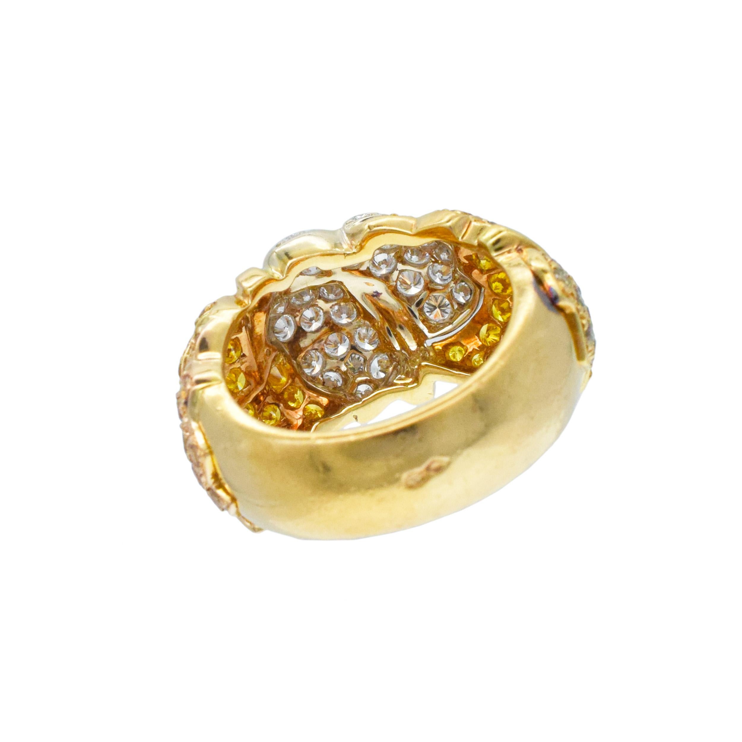 Conjunto de pulsera y anillo Van Cleef & Arpels Color Diamond Foliage Motif en venta 7