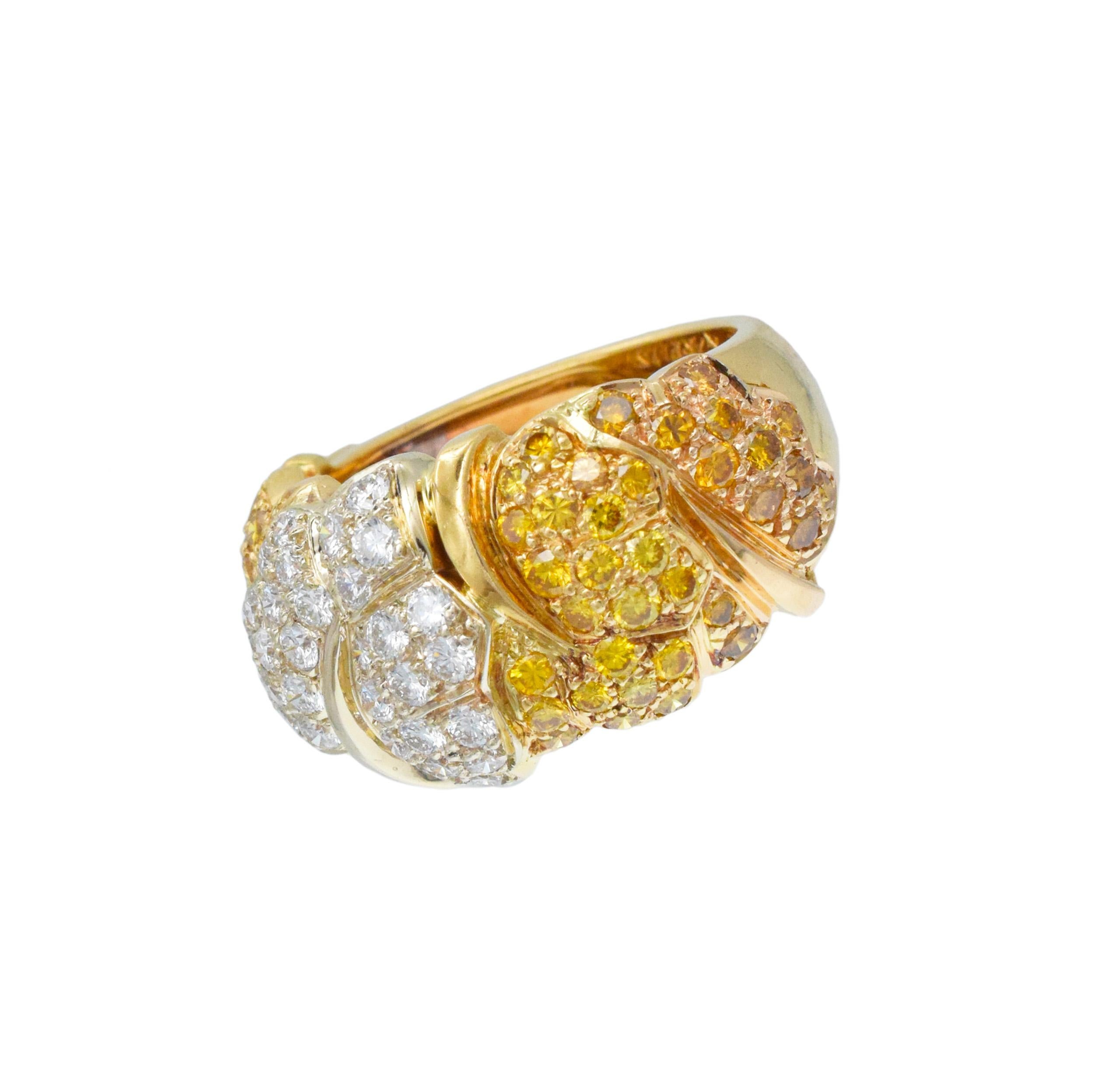 Conjunto de pulsera y anillo Van Cleef & Arpels Color Diamond Foliage Motif en venta 8