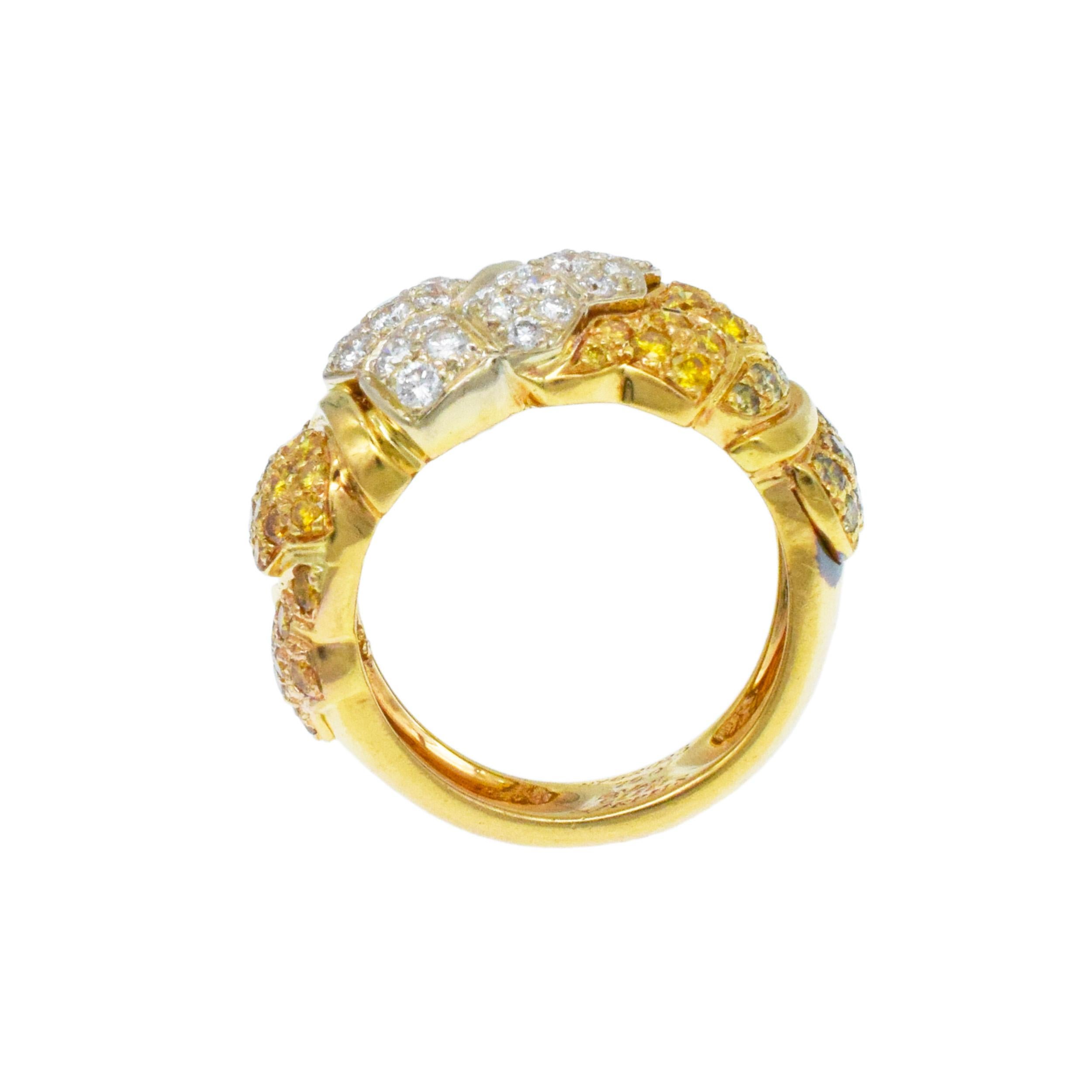 Conjunto de pulsera y anillo Van Cleef & Arpels Color Diamond Foliage Motif en venta 2