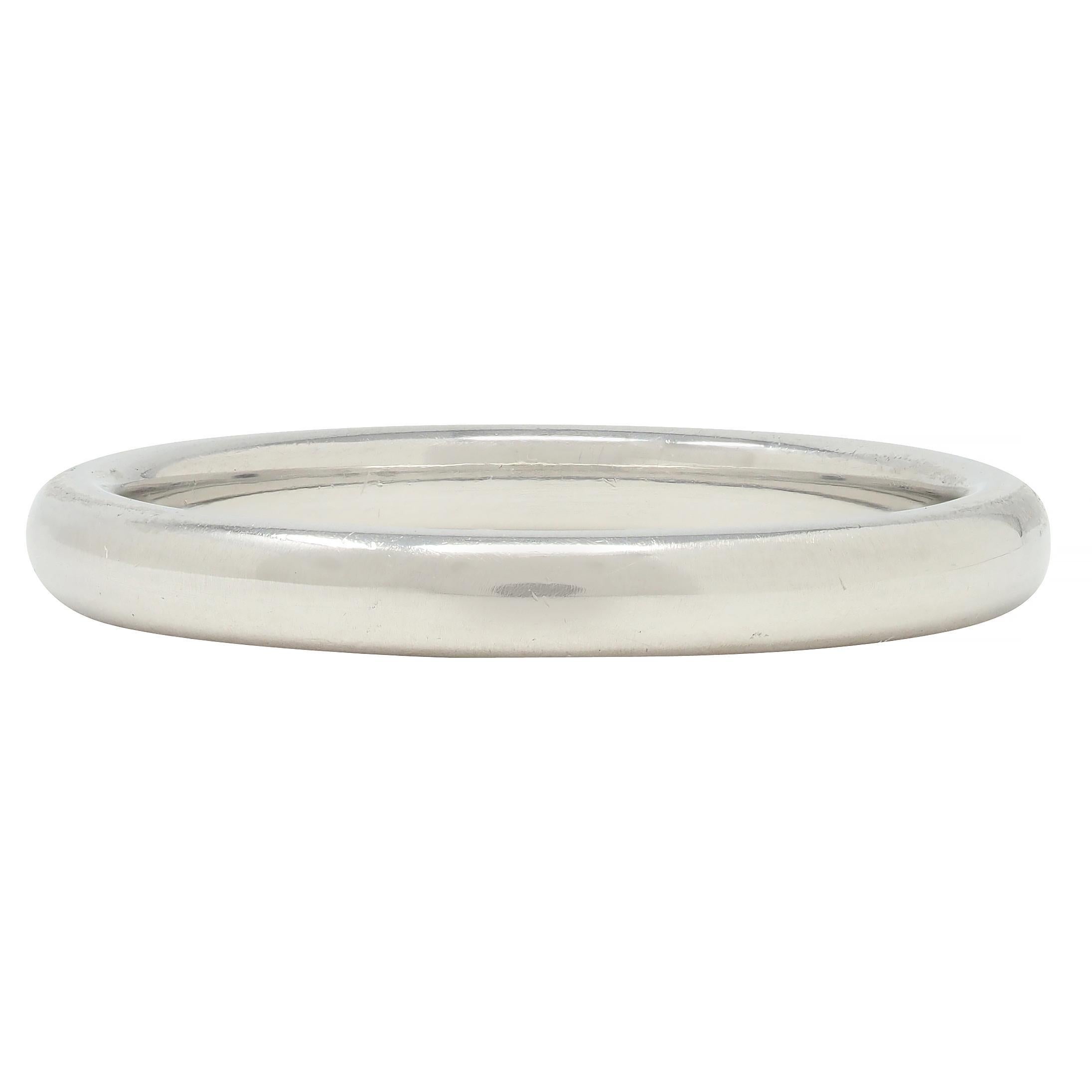 Women's or Men's Van Cleef & Arpels Contemporary Platinum Wedding Stacking Band Ring For Sale