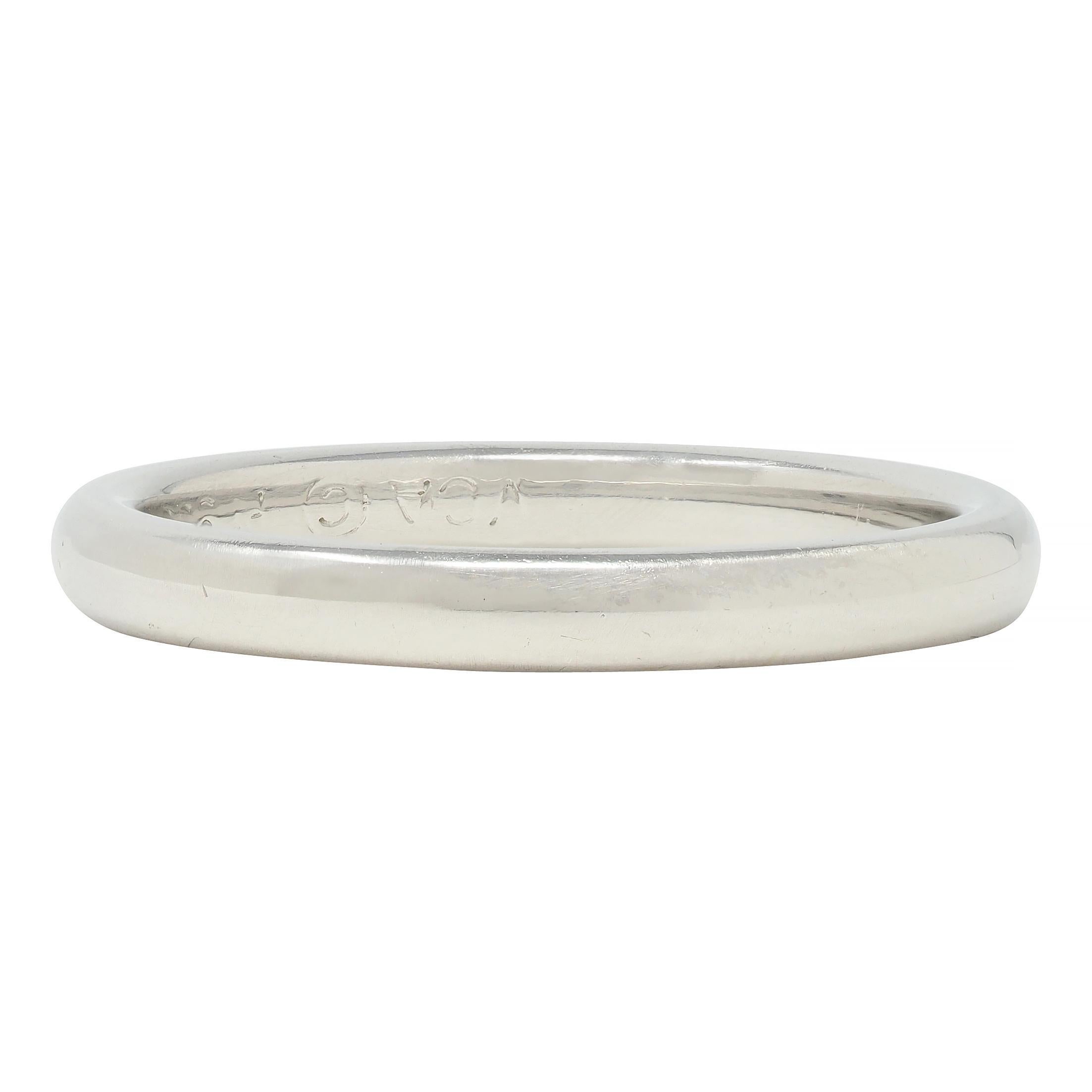 Van Cleef & Arpels Contemporary Platinum Wedding Stacking Band Ring For Sale 1