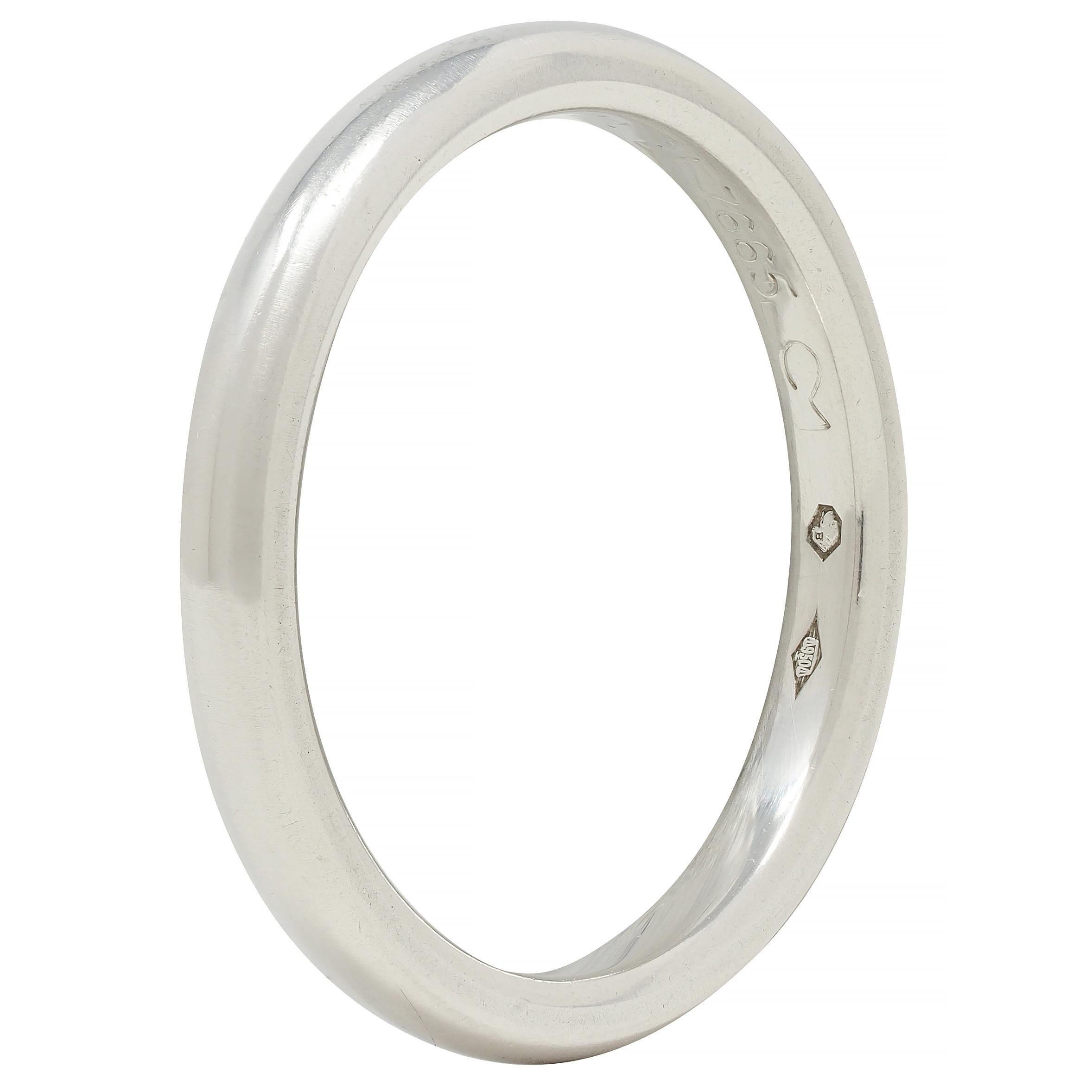 Van Cleef & Arpels Contemporary Platinum Wedding Stacking Band Ring For Sale 2