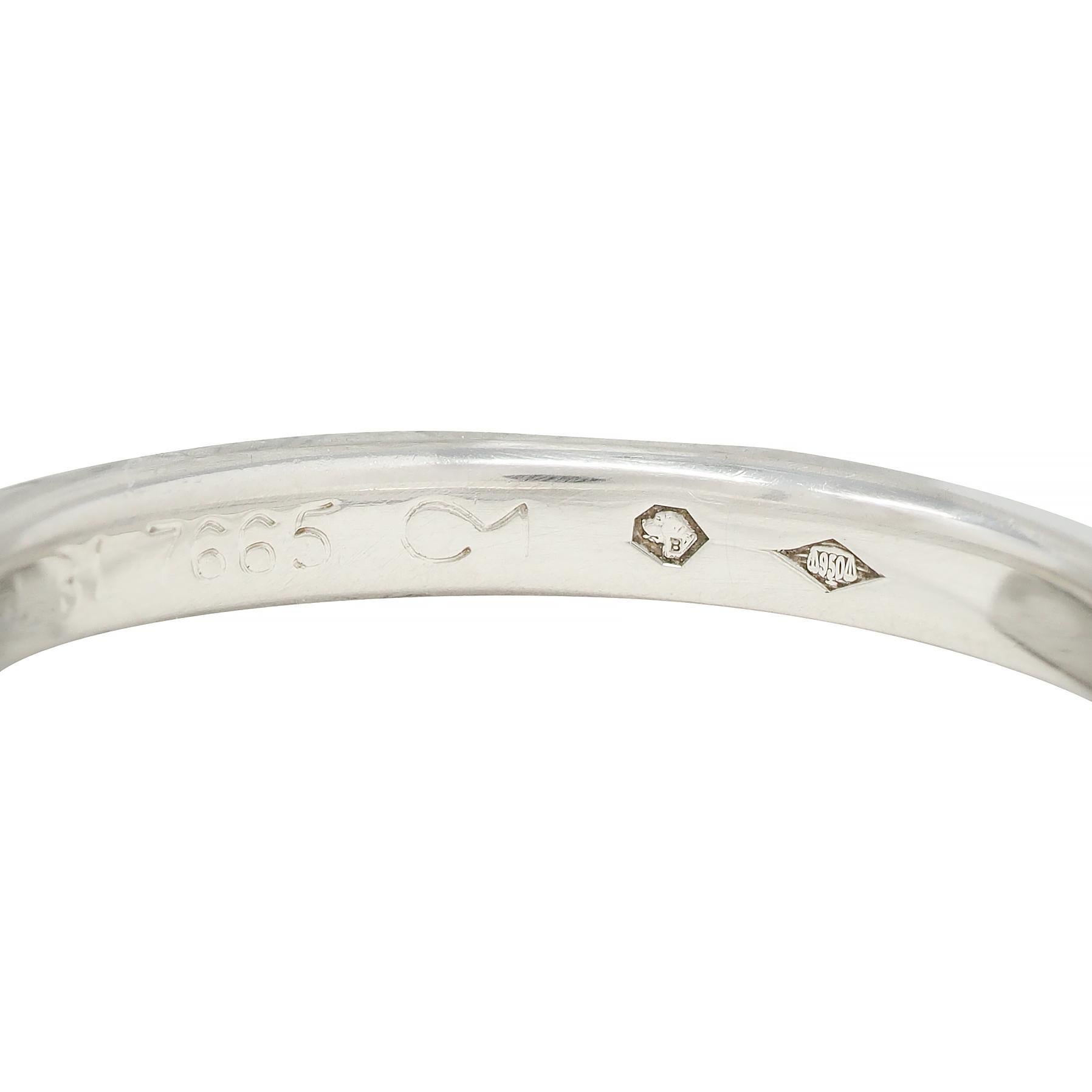 Van Cleef & Arpels Contemporary Platinum Wedding Stacking Band Ring For Sale 3