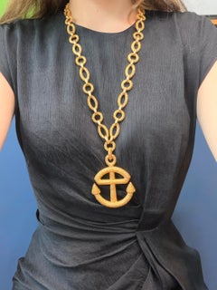 Van Cleef & Arpels Convertible Anchor Sautoir Necklace, 18K Gold, 1970s