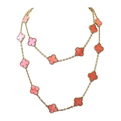 Van Cleef & Arpels Coral Alhambra Necklace