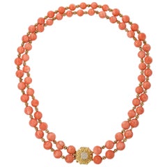 Van Cleef & Arpels Coral Bead Necklace