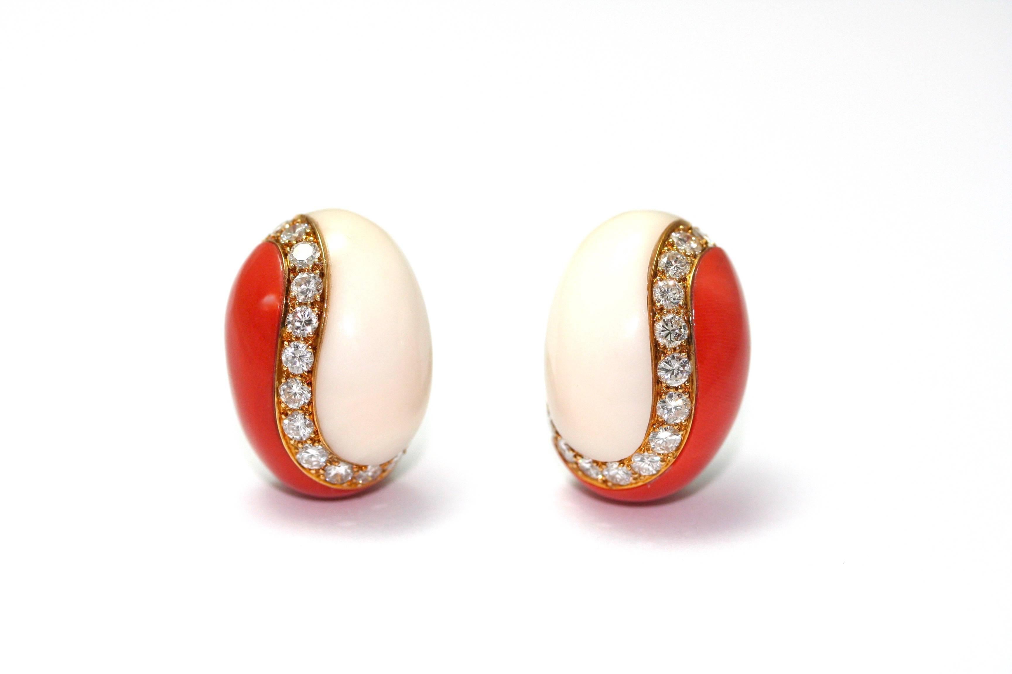 Van Cleef & Arpels Coral Earrings And Ring Set 1