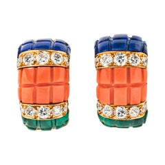 Coral Lever-Back Earrings