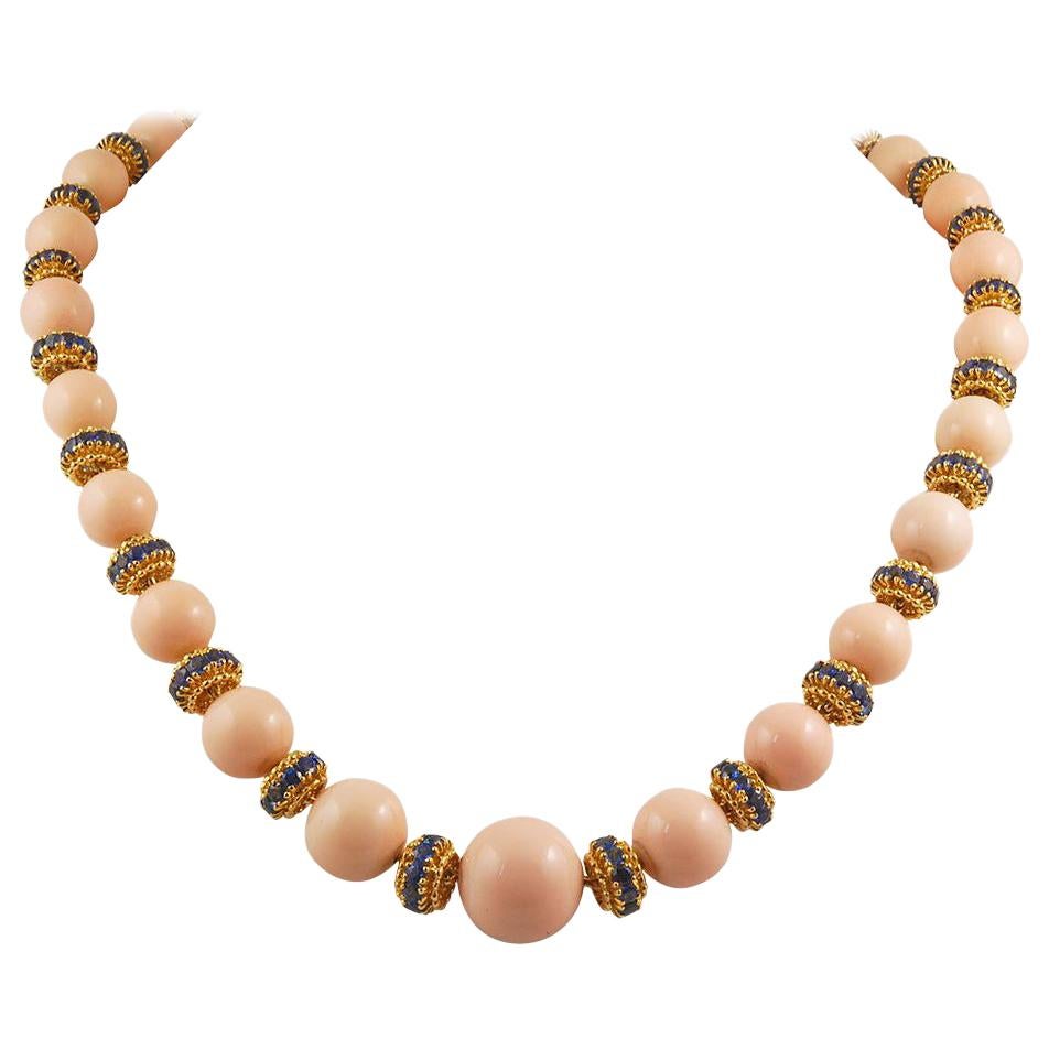 Van Cleef & Arpels Koralle, Saphir Halskette oder Armband