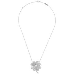 Van Cleef & Arpels Cosmos Clip Pendant/Brooches, Large Model White Gold, Diamond